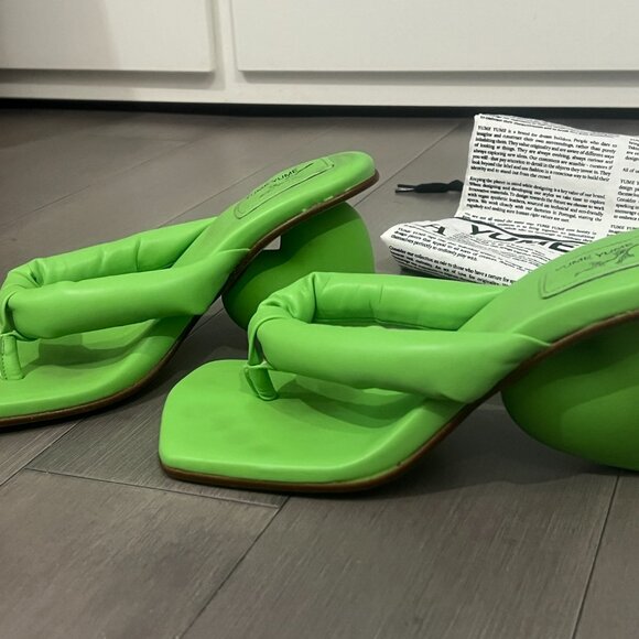 Yume Yume Green Sculptural Heeled Sandals – Size 40 (Dust Bag Included) - Picture 3 of 3